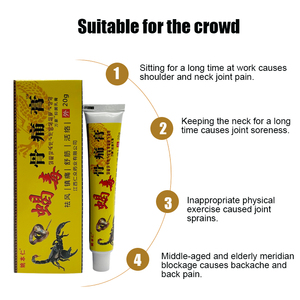 ครีมแมงป่องพลาสเตอร์แก้ปวดกล้ามเนื้อที่มีประสิทธิภาพสูงโรคไขข้ออักเสบ20กรัม - Product Image 6