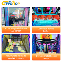 Machine de basket-ball LED à monnayeur, simulateur de basket-ball d'arcade, produit phare des centres commerciaux
