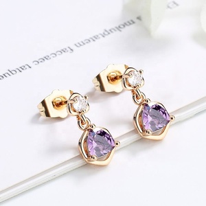 ต่างหูขายส่ง Bijouterie Joyeria ต่างหูเพชรคิวบิกเซอร์โคเนียสำหรับผู้หญิง ต่างหูทอง 18K ต่างหูแบบห้อยและแบบติดหู สำหรับเป็นของขวัญ ขายส่ง - Product Image 3