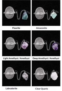 <span class=keywords><strong>Filtro</strong></span> de Bola Irregular de Acero Inoxidable 304 con Cristal de Amatista Natural en Bruto y Ágata, para Té, Sopa y Hot Pot - Product Image 6