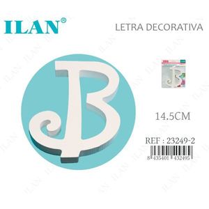 Lettera Decorativa B in Legno di Ilan 14,5 Cm per Arredamento Casa - Product Image 1