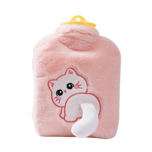 Hot Water Bottle Thickened Plush Cover Anti Explosion Foot Warmer Hand Warmer Whole Body Use 26cm X 18cm - Product Image 4