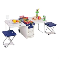 Tabouret de table pliant d'extérieur moderne avec glacière Facile à ranger Élégant pour les canettes Caractéristique thermique Compresseur Réfrigération