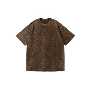 Camiseta de Hombre de Alta Calidad, 100% Algodón Grueso de Primera Calidad, Estilo Vintage Lavado, Corte Holgado, Hombros Caídos, Nueva Colección 2026 - Product Image 1