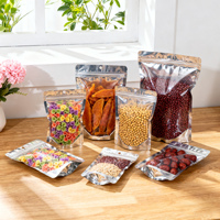 MOQ 100 Sachets BOPP stérilisables 10*15cm avec fenêtre transparente, jetables, pour emballage de grains de café, thé, aliments pour animaux de compagnie, aliments en conserve, thermoscellables, avec fermeture éclair supérieure