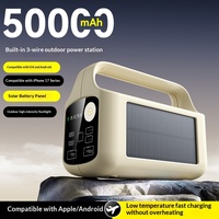 Lampe de camping à cordon détachable, banque d'alimentation solaire, contrôleur MPPT, onde sinusoïdale pure, chargeur portable extérieur lithium-ion 50000 mAh