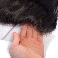 13x4 cheveux raides hd dentelle transparente frontale longue os droite naturelle droite Hd 100% toupet de cheveux humains bruts