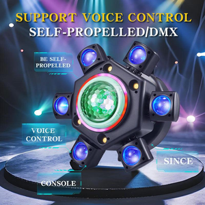 Luz Móvil de Cabeza YSH DJ de 120W con 6 Brazos, Luces de Escenario Giratorias con Efectos de Caleidoscopio/Estroboscópico Blanco Ámbar/Iluminación de Cielo Estrellado - Product Image 5