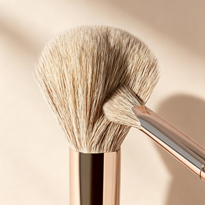 Pinceau de maquillage professionnel avec manche en aluminium doré, pinceaux de maquillage avec manche doré pour la beauté - Product Image 3