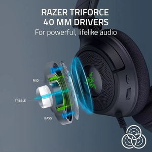 Auriculares para Juegos con Cable Razer Kraken V4 X, Controladores de 40 mm, Micrófono Dinámico Cardioide, Almohadillas de Espuma Viscoelástica, Cable Tipo C y Tipo PC para Mac, PS5 - Product Image 2