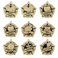 Noble Métal Alliage de Zinc En Gros Pas Cher Sports De Plein Air Football Basketball Tennis Danse Football Jeu Souvenir Super Star Médaille