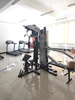 Máquina Smith Comercial para Gimnasio, para Tres Personas, Multifuncional, Integrada, para Entrenamiento de Fuerza y Ejercicios de Fitness