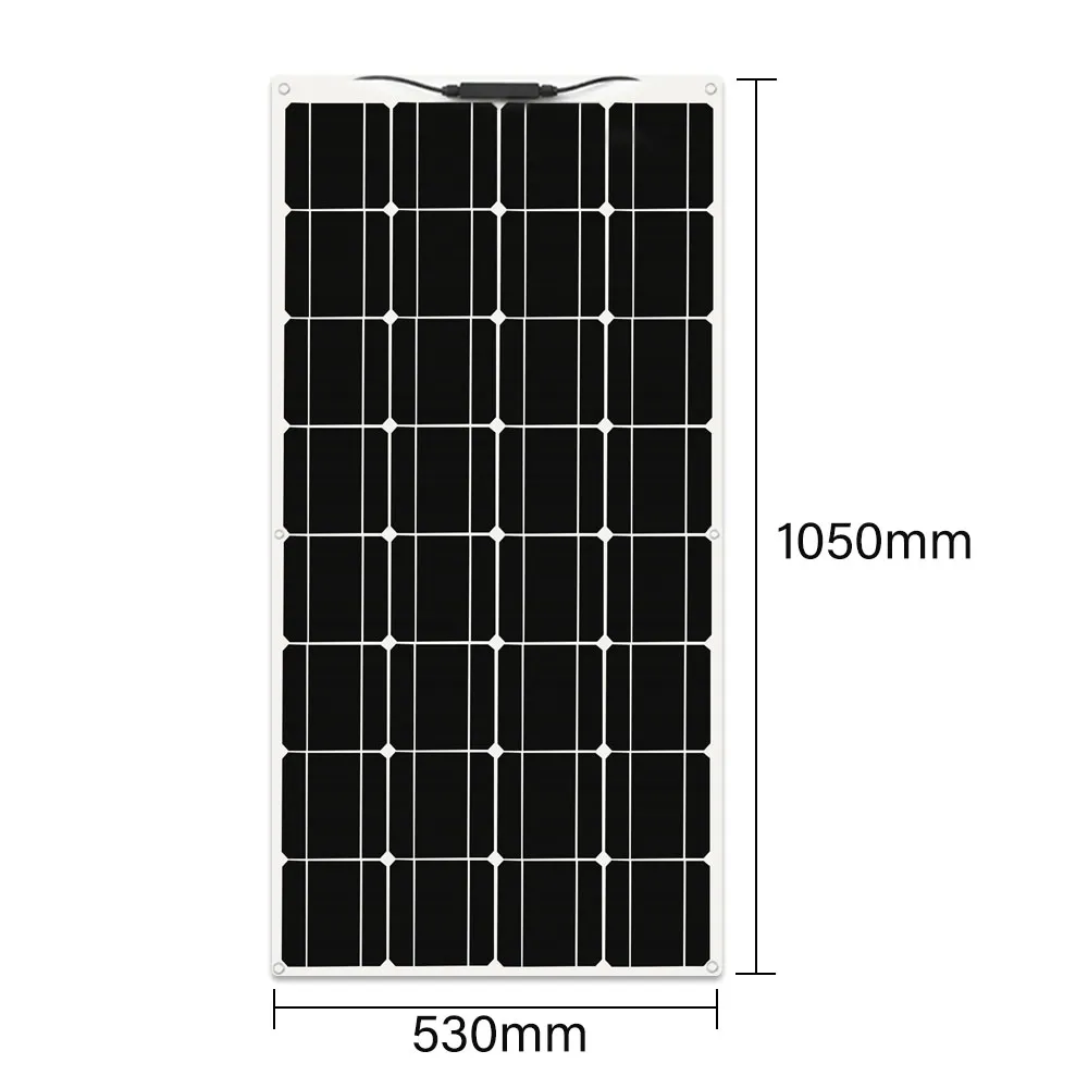 공장 직접 공급 100w 모노 유연한 태양 전지 패널 캠핑