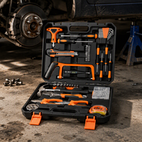 Kit d'outils de réparation de moto portable en acier au carbone avec boîte de rangement pour clés hexagonales, ensemble d'outils à main OEM pour atelier à domicile