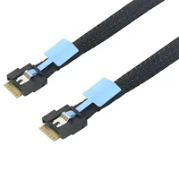 Cable adaptador de alta velocidad para ordenador, interfaz PCIe 4.0 SlimSAS SFF-8654 4i de 38 pines, cobre estañado, envoltura completa, inserción antidiagonal