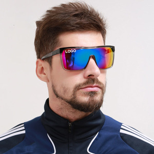 LMA 802 Popular One-piece Windproof Outdoor Shades Oversize Frame Custom Logo Man UV400 Lens Women Sport <b>Sunglasses</b> High Quality - Product Image 1
