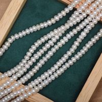 5-6mm bouton plat perle perle en vrac naturel eau douce en gros