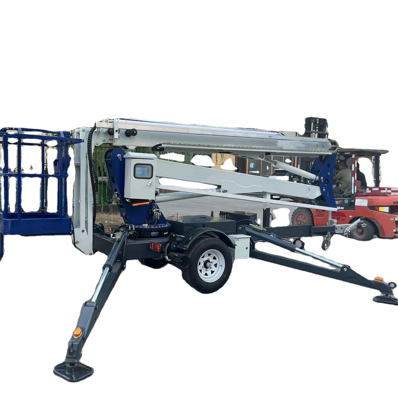 Лидер продаж, 10-20 м, сертификаты CE ISO, воздушный буксируемый подъемник, подъемная платформа с гидравлической шарнирной стрелой для крепления на прицепе