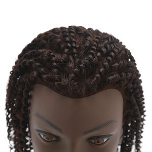 Extensiones de Peluca de cabello humano rizado Afro Toupee barato para hombres negros - Product Image 6