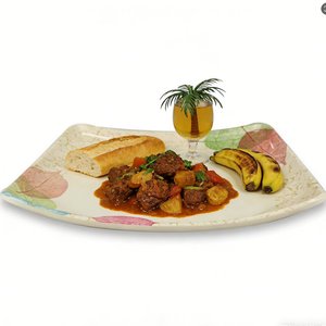 Vaisselle, assiette carrée en mélamine à bord festonné <span class=keywords><strong>de</strong></span> 10,5 pouces, profonde, pour la cuisine <span class=keywords><strong>de</strong></span> <span class=keywords><strong>rue</strong></span>, les tacos sud-américains et les repas quotidiens - Product Image 6