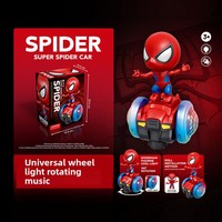 Spiderman Elektrisches Universelles Cooles Licht-Musik-Rotierendes Polizei-Balanceauto für 4-6 Jährige Party-Spielzubehör