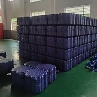 Bloques modulares de HDPE resistentes a los rayos UV para suministros marinos Pasarela flotante Plataforma de puente flotante Jet Ski Boat Dock