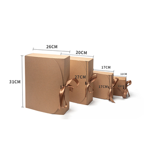 Boîte en papier kraft à prix abordable, boîte d'emballage alimentaire, boîte d'emballage cadeau avec ruban - Product Image 6