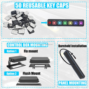 <span class=keywords><strong>6</strong></span> gang RGB cảm ứng điều khiển chuyển đổi bảng điều khiển 3-chế độ 12-24V 60A SSR mạch điều khiển đèn pha chuyển đổi cho xe ô tô xe tải suvs mới - Product Image 4