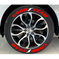 Autocollant personnalisé pour roues de 15'' à 24'', texte pour roues GOODYEAR, lettrage pour pneus de voiture