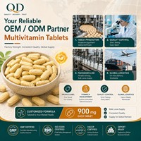 Comprimés de multivitamines et de minéraux pour adultes, formule personnalisée en vrac, sans sucre, végétaliens, sans OGM, pour une nutrition quotidienne, complément alimentaire OEM
