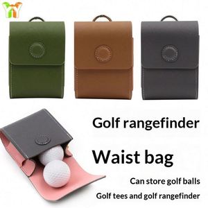 Sac de rangement personnalisé pour télémètre en PU avec boucle de fixation à la taille, rangement pour tees de golf et impression de logo disponible - Product Image 1