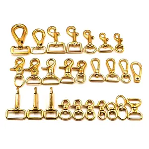 Chinese Wholesale High Quality Various Strong Brass Carabiner Swivel Hook Clasp Solid Brass Snap Hook