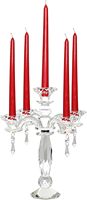 Candélabre de luxe en cristal argenté fait main, centre de table de mariage élégant, porte-bougie en verre à facettes pour événements, fêtes et maison