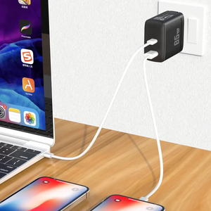 Ilepo Etl Fcc Ce Ukca <span class=keywords><strong>Gan</strong></span> 65W Pd Cargador Usb Puertos duales Enchufe de EE. UU. Carga rápida Cargador rápido 3,0 Cargador de teléfono portátil Pd - Product Image 5