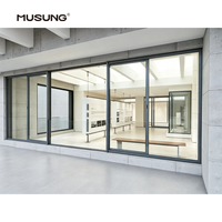 Fenêtre coulissante en aluminium à double vitrage à rupture de pont thermique pour balcon de maison, fenêtre coulissante de patio en verre insonorisé et robuste