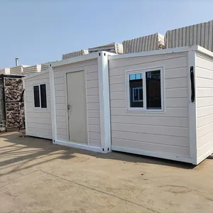 Rumah ekspansi lipat dapat digerakkan, 2 kamar tidur rumah Modular portabel pengiriman Tiongkok 20 kaki 40 kaki rumah lipat dapat diperluas