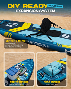 กระดานแพดเดิลบอร์ดแบบเป่าลม SUP Allround Factory รุ่นปี 2026 ขนาด 11'6"*35"*6" สำหรับเล่นเซิร์ฟและพายเรือ รุ่น MA01 แบบกว้างพิเศษและมั่นคงเป็นพิเศษ - Product Image 5
