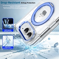 Coque de téléphone antichoc IDEAL Factory Premium avec cadre métallique pour iPhone 18 Duo, support rotatif, logo personnalisé et charnière à clipser