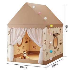 Carpa <span class=keywords><strong>de</strong></span> Juego Infantil para Interiores y Exteriores, Diseño <span class=keywords><strong>de</strong></span> Casa <span class=keywords><strong>de</strong></span> Dibujos Animados Color Caqui, Pequeño Castillo <span class=keywords><strong>de</strong></span> Juguete para Niños, Regalo <span class=keywords><strong>de</strong></span> Cumpleaños y Festividades - Product Image 4