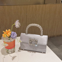 Nouveau Sac à Main de Luxe pour Femme, Sac Carré Serpent Scintillant avec Diamants en Cristal, Pochette de Soirée Étincelante pour Mariage et Fête