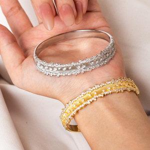 Gold And Silver Plated <b>Copper</b> Bangle For Women Heavy Duty Fashion Jewelry Court Style Layered <b>Bracelet</b> Summer 2026 - Product Image 1