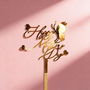 Décoration de gâteau pour <span class=keywords><strong>la</strong></span> fête des mères, carte en acrylique à insérer à double couche - Product Image 5