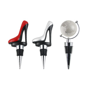 High Heel And Globe Wine Bottle Stopper Resin <b>Sealing</b> Creative Bottle Stopper For Wine Bottles - Product Image 1