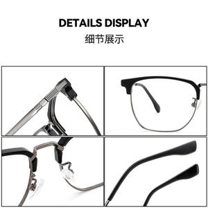 Gafas de Sol Rectangulares de Media Montura para Hombre Danyang 8024, Lentes de Plástico Antideslizantes, Estilo Casual - Product Image 1