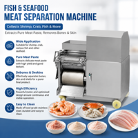 Machine à retirer les os de poisson 150 kg/h, machine à éviscérer les crevettes et les crabes, machine à broyer le poisson, à faire des pâtes de poisson, des filets, à transformer la viande de crabe et la viande de homard