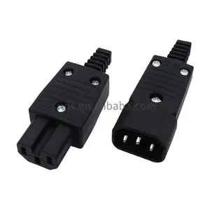 SRUIS IEC C14 enchufe a C13 enchufe 10a IEC conector hembra C13 enchufe adaptador de corriente enchufe de CA