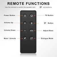 Control Remoto de Repuesto para Bose Solo 5, 10, 15, para Altavoces de TV y Barra de Sonido Solo Serie II, Sistemas de Audio para TV Serie II 5, 10, 15