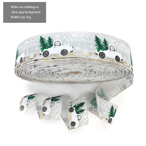 Venta caliente listo para enviar adornos de regalo de amor de Navidad rollo de cinta de seda barato de 2m para decoraciones de árboles de Navidad - Product Image 6