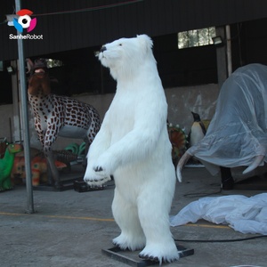 Oso Polar Animatrónico Realista de Tamaño Natural con Pelo Artificial Suave, Modelo de Oso de Pie para Exhibición en Winter <span class=keywords><strong>Wonderland</strong></span> - Product Image 3