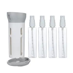 NEW 4 In 1 Travel Sub-Bottle Set Portable Spray Bottles Travel Cosmetic Bottles Rotatable Lotion Dispenser Organizer For Outdoor